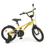 Велосипед детский PROF1 16д. Y16214 Shark,SKD45,желто-черн,зв,фонарь,доп.кол