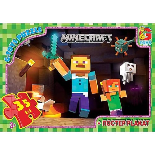 Пазлы ТМ "G-Toys" из серии "Minecraft" (майнкрафт) (MC780)