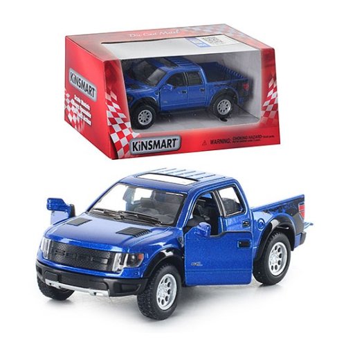 Машинка Kinsmart инерционная Ford F-150 SVT Raptor Supercrew 2013, 1:46, 12 см KT5365W
