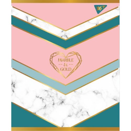 Тетрадь А5 24 Кл. YES Marble&Gold (764309)