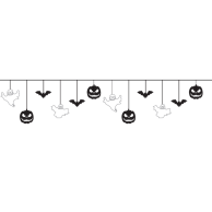 Гирлянда фигурная Yes! Fun Хэллоуин Halloween mix, 12 фигурок, 3 м 801187