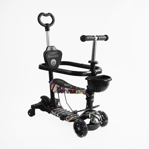 Самокат 5в1 Best Scooter с доп. колесами, подсветкой и бампером LS-82755