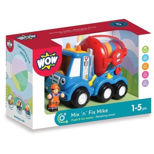 Игрушка WOW TOYS Mix ‘n’ Fix Mike Бетономешалка Майк 10185