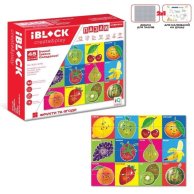 Конструктор-пазлы IBlock Фрукты, с доской, 144 детали PL-921-278