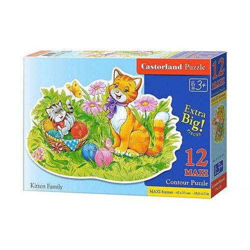 Пазлы Castorland 12maxi эл. Кошачья семья