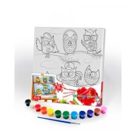 Креативное творчество Danko Toys "Роспись на полотне" Canvas Painting "совы на ветке (PX-07-05)