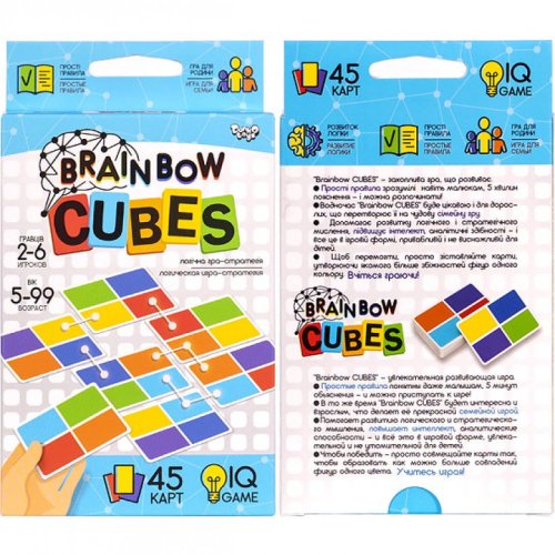 Развлекательная настольная игра "Brainbow CUBES" (G-BRC-01-01)