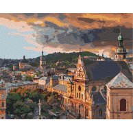 Набор для росписи номеров. "Уютный Львов" 40х50см KHO3595