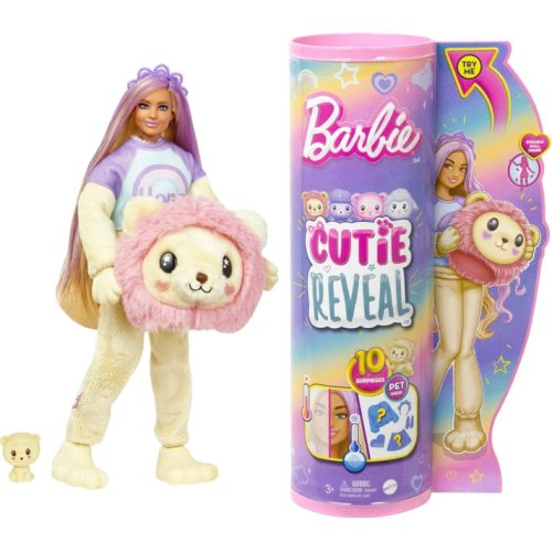Кукла Barbie Cutie Reveal Мягкие и пушистые Львенок, 28 см HKR06