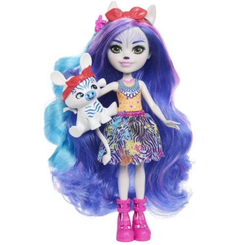 Игровой набор Mattel Enchantimals Гламурные прически Зебры Земиры HNV28
