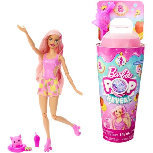 Кукла Mattel Barbie Pop Reveal Сочные фрукты Барби Клубничный лимонад HNW41
