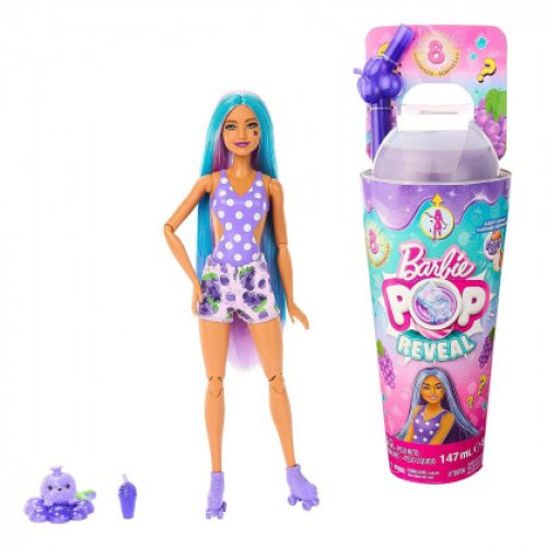 Кукла Mattel Barbie Pop Reveal Барби Сочные фрукты Виноградная содовая HNW44