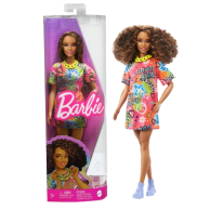 Кукла Barbie Модница в ярком платье-футболке, 28 см HPF77