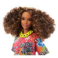 Кукла Barbie Модница в ярком платье-футболке, 28 см HPF77