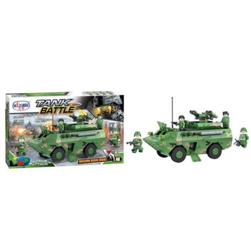 Конструктор 1306 "Военная техника", 461 деталей, 4 фигурки, в кор.