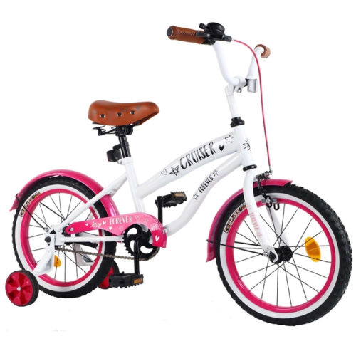 Детский велосипед Tilly Cruiser 16 дюймов, бело-розовый T-21632 white+crimson