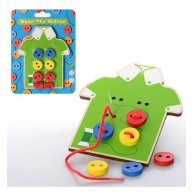 Деревянная игрушка Шнуровка MD 0905  пуговицы