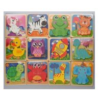 Деревянная игрушка Пазлы MD 2652 животные/транспорт