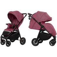 Коляска прогулочная CARRELLO Bravo + дождевик L (CRL-5512 (L) Chili Red)