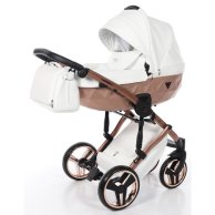 Коляска 2в1 JD-MS-05 Junama Mirror Satin 05 (бронза матовая-белая)