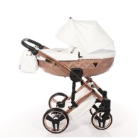 Коляска 2в1 JD-MS-05 Junama Mirror Satin 05 (бронза матовая-белая)