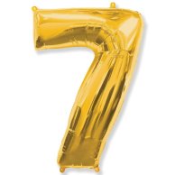 Фольгированные цифра 7 gold