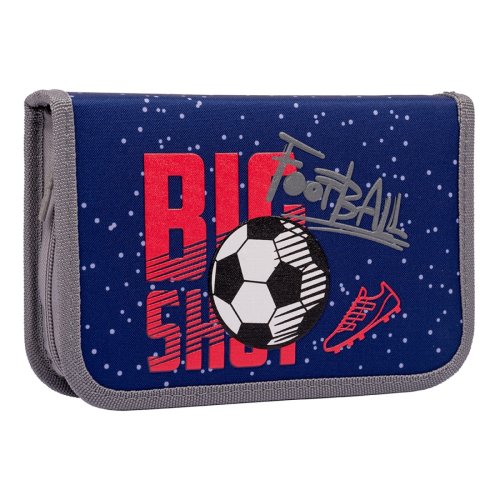 Пенал твердый 1Вересня одинарный с двумя клапанами HP-04 "Football" (532907)