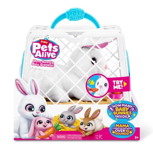 Интерактивный игровой набор Pets Alive Mama & Baby Surprise S1 Мама кролик сюрприз 9554