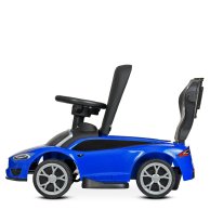 Каталка-толокар M 4318L-4  2в1, 1мотор25W, 1аккум6V4AH, муз,свет,кож.сид, синий