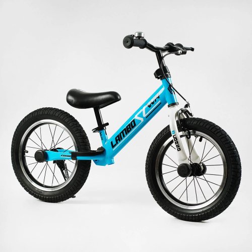 Беговел Corso Lambo Велобег колеса 14 дюймов, голубой LB-14802