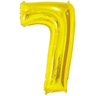 Шар фольга цифра 7 золото