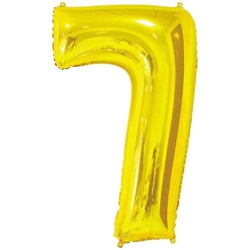 Шар фольга цифра 7 золото