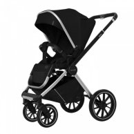 Carrello Optima коляска универсальная 3 в 1 Leather Black в льне ( CRL-6504)