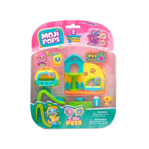 Игровой набор Moji Pops Питомцы на прогулке (2 фигурки, аксессуары) PMPSB216IN10
