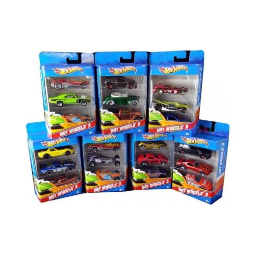 Набор Mattel из 3-х базовых машинок Hot Wheels, в ассорт. K5904