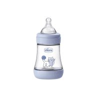 Пластиковая бутылочка Chicco Perfect 5, медленный поток, 0м+, 150 мл, голубая 20211.22.40