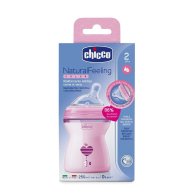 Бутылка пласт.Chicco Natural Feeling 250мл. соска силикон. от 2 месяцев сред. поток (рожд.) 80825.11