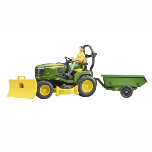 Игровой набор Bruder Садовый трактор John Deere с прицепом и фигуркой садовода 62104