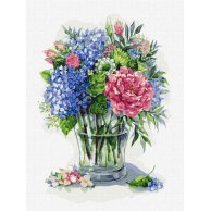 Набор для росписи номеров. "Лазурная гортензия" 30*40см KHO2965