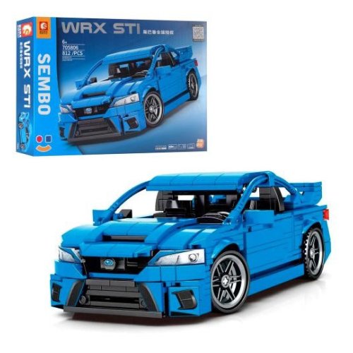 Конструктор Машинка Subaru Impreza WRX STI, 1:18, 22,9см, инер-я, 812дет (705806)