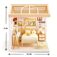 Конструктор-румбокс Mini House Интерьер Спальня с подсветкой 8004