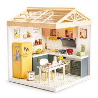 Конструктор-румбокс Mini House Интерьер Кухня с подсветкой 8005
