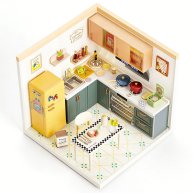 Конструктор-румбокс Mini House Интерьер Кухня с подсветкой 8005