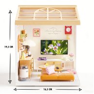 Конструктор-румбокс Mini House Интерьер Гостиная с подсветкой 8006