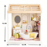 Конструктор-румбокс Mini House Интерьер Ванная комната с подсветкой 8009