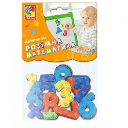 Магнитная игра "Цифры и геометрические фигуре" (укр)