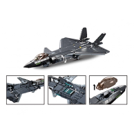 Конструктор Sluban Model Bricks Военный самолет Истребитель J-20, 1:44, 47 см, 1007 деталей M38-B118