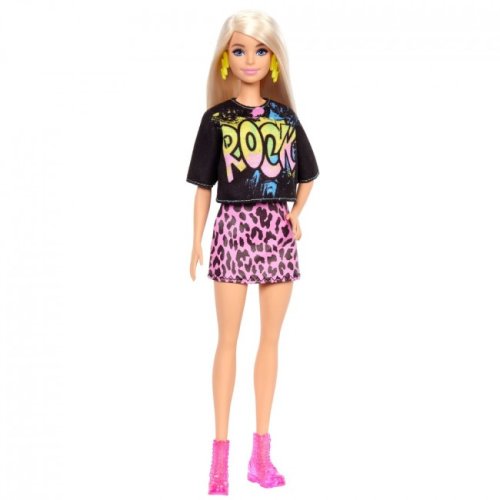 Кукла Barbie "Модница" в стильной рок-футболке (GRB47)