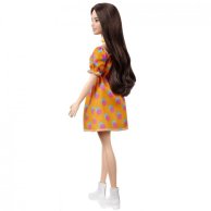 Кукла Barbie "Модница" в платье в горошек с открытыми плечами (GRB52)