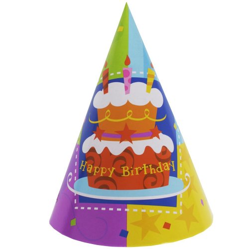 Колпак Торт Birthday 6 шт. (1501-1149)